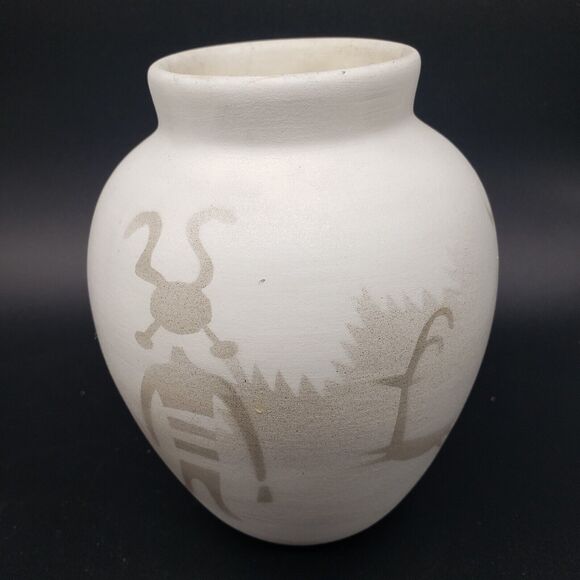 Lot of 2 Native American Navajo Ceramic Hozoni Pottery Artist Signed M. Redhorse - Picture 7 of 13